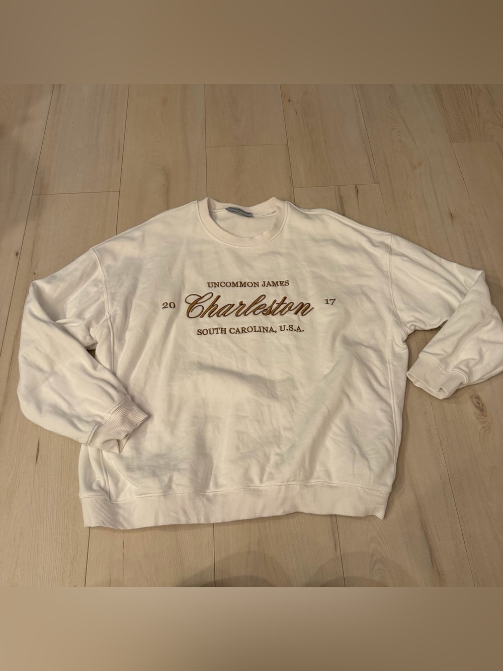 Uncommon James Cream Charleston Logo Crewneck Sweatshirt